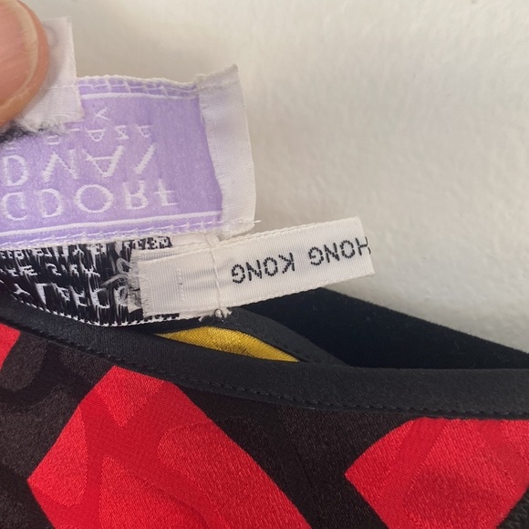 Guy Laroche Colorblock Mosaic Print Top, Sz M - Picture 9 of 9